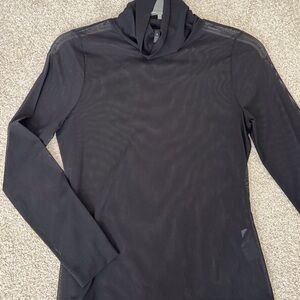 White House Black Market Black Turtleneck Top